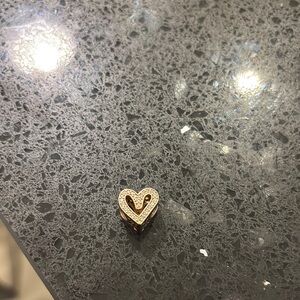 Heart-Shaped 14 K Rose Gold Plated Pandora Charm